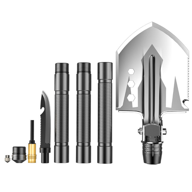 Multifunctional Steel Survival Shovel with Saw Edge