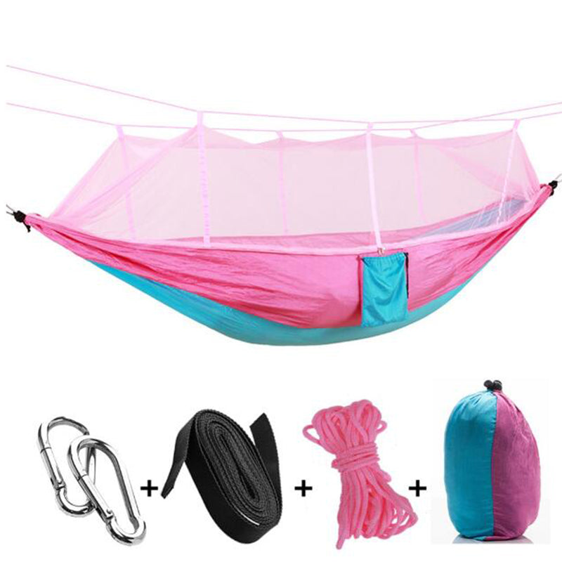Ultralight Nylon Camping Hammock with Mosquito Net
