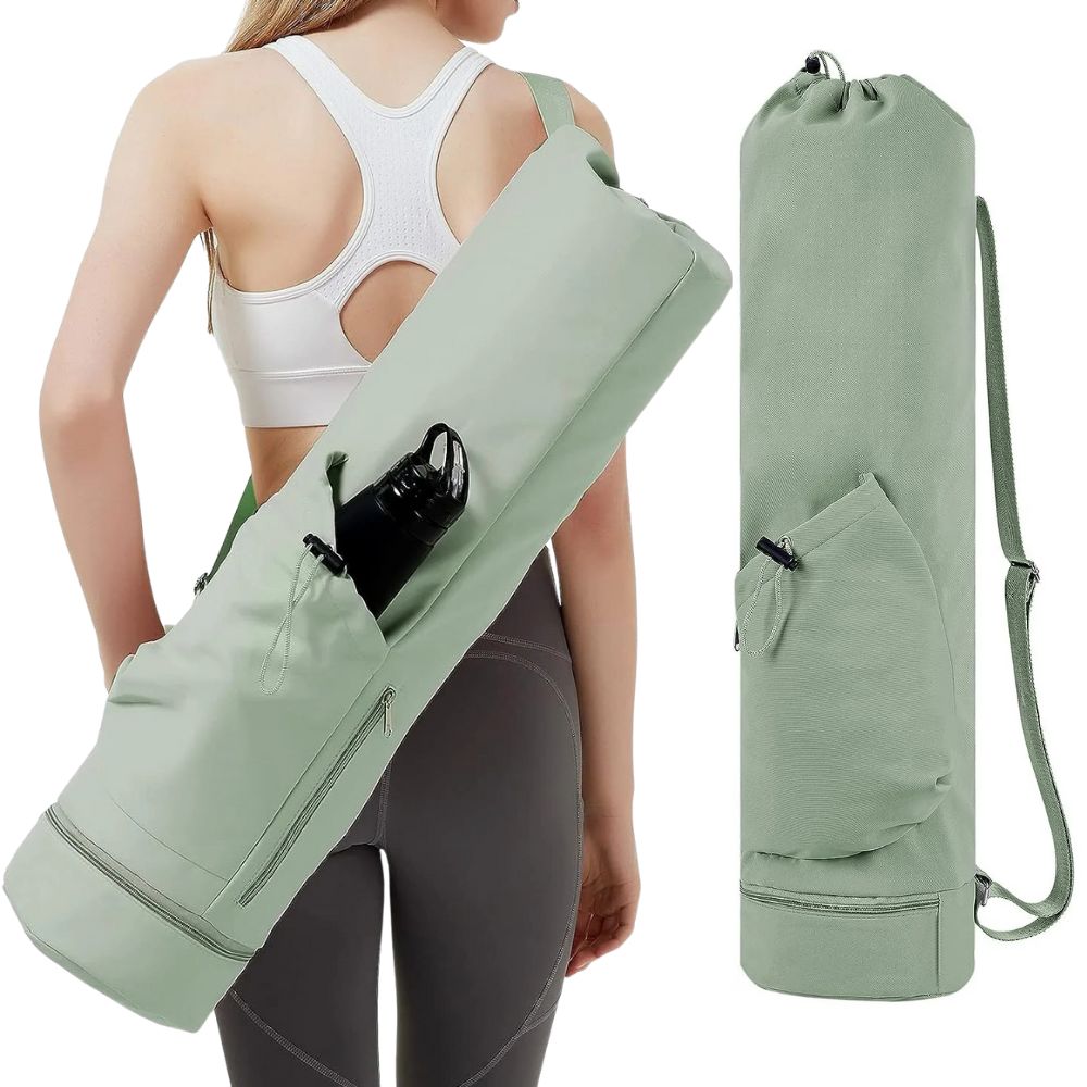Minimalist Canvas Yoga Mat Bag with Adjustable Strap