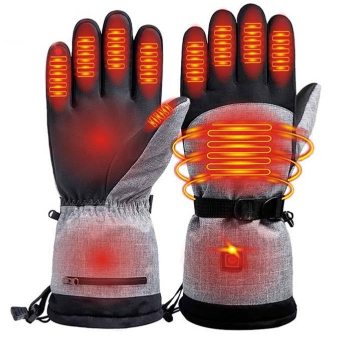 Heated Winter Gloves With Touch Control and Adjustable Strap