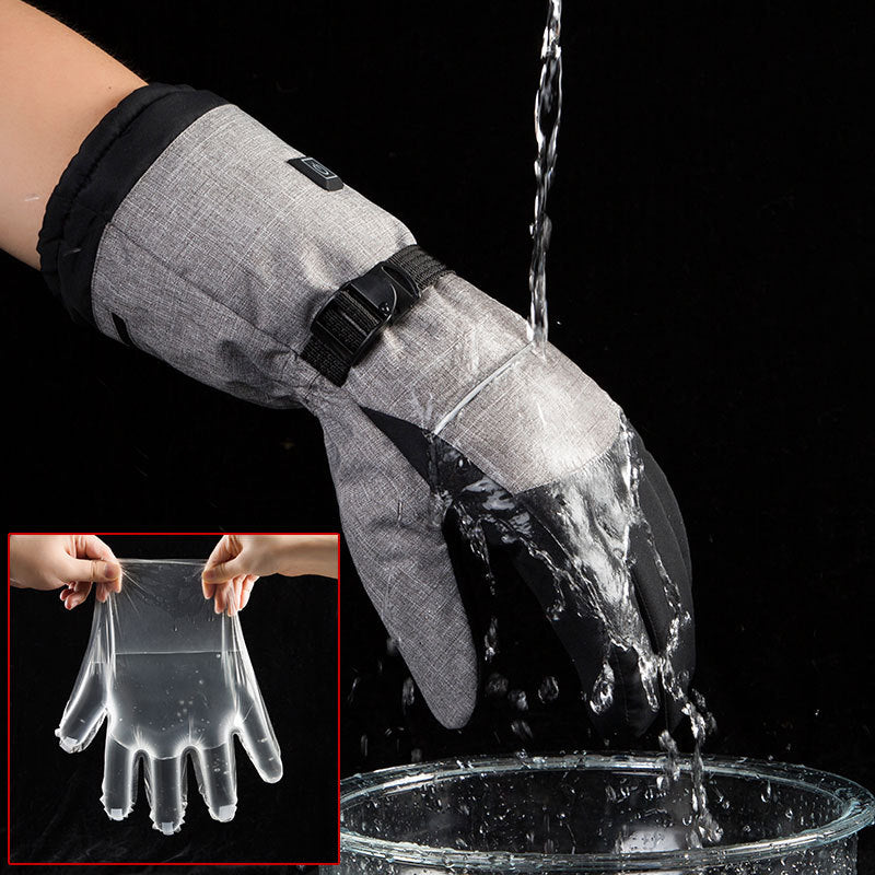 Heated Winter Gloves With Touch Control and Adjustable Strap