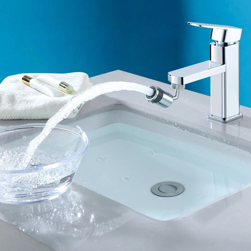 Modern Adjustable Chrome Faucet Head with 720° Rotation