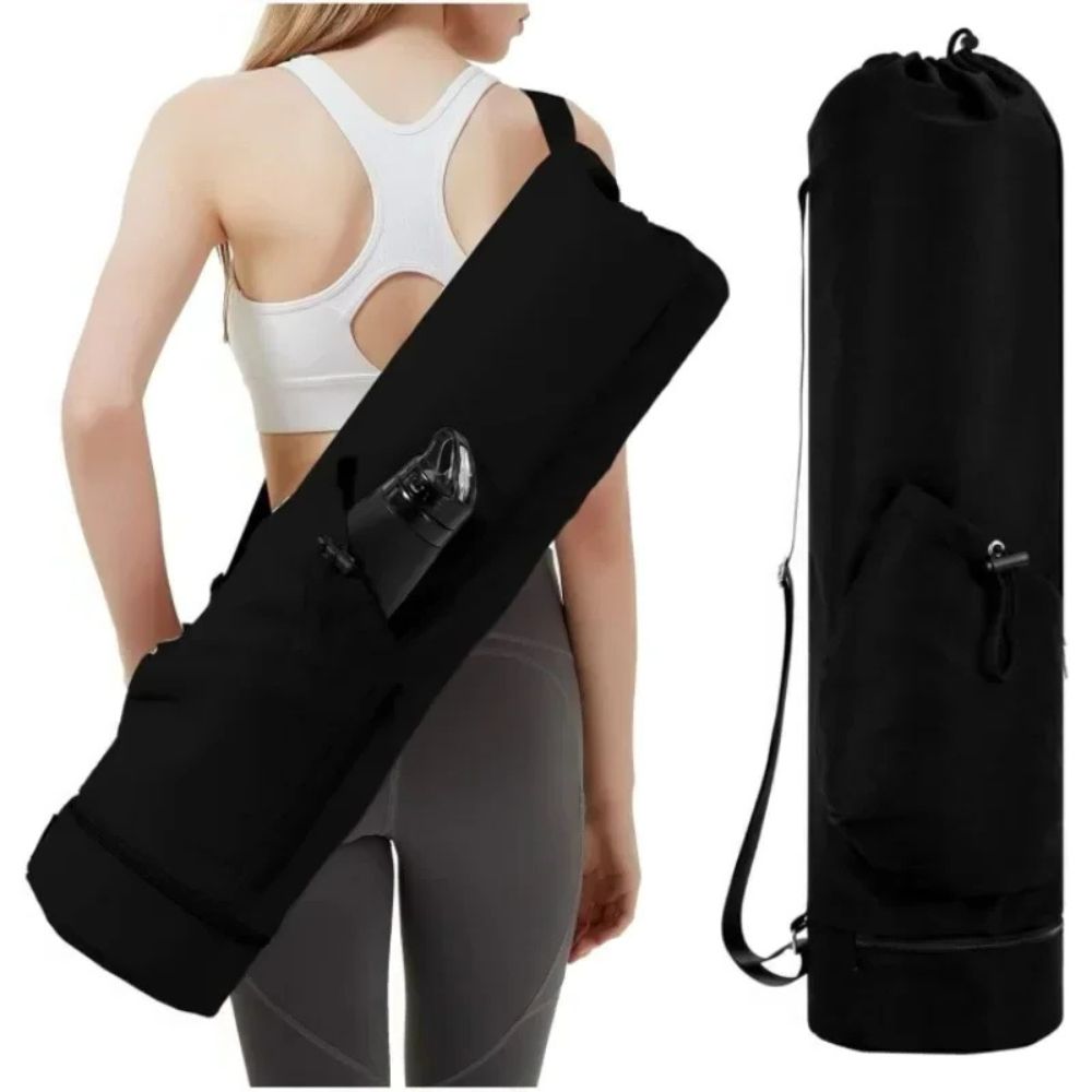 Minimalist Canvas Yoga Mat Bag with Adjustable Strap