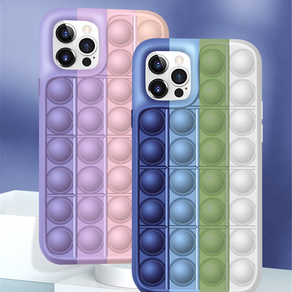 Silicone Pop-It Phone Case with Interactive Design