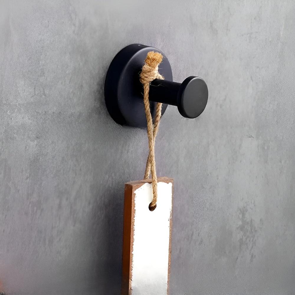 Minimalist Metal Shower Hooks with Round Base