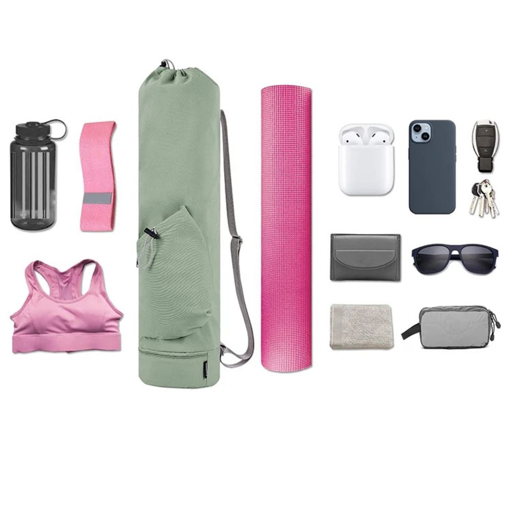 Minimalist Canvas Yoga Mat Bag with Adjustable Strap