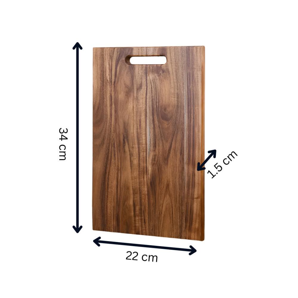 Minimalist Solid Wood Cutting Board with Handle