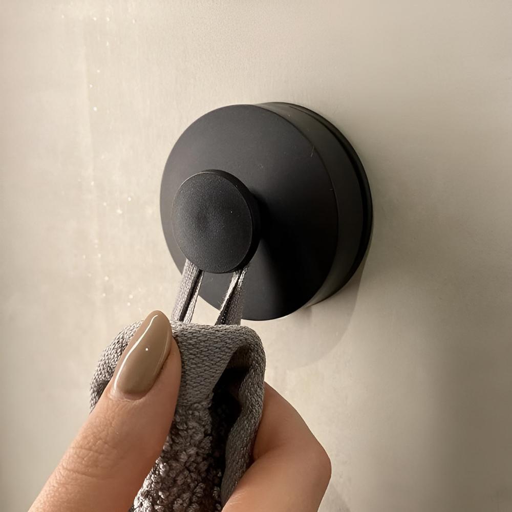 Minimalist Metal Shower Hooks with Round Base