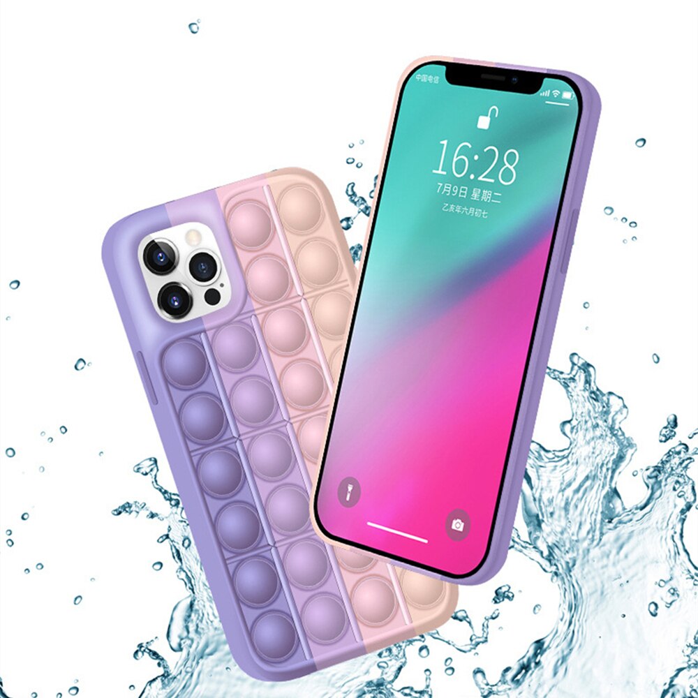 Silicone Pop-It Phone Case with Interactive Design