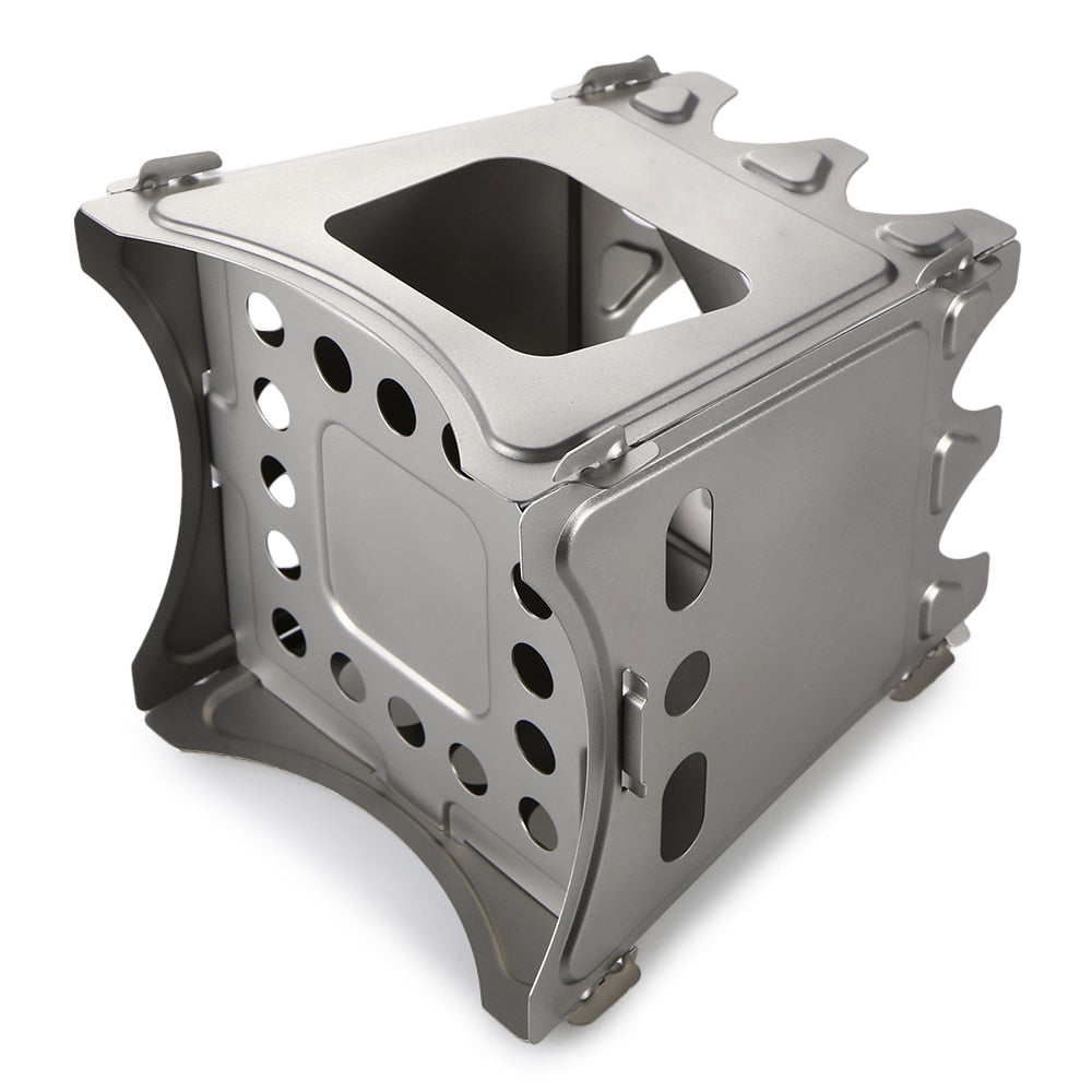 Portable Stainless Steel Firewood Stove with Foldable Design