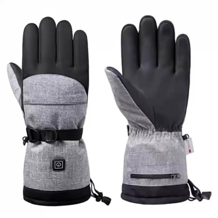 Heated Winter Gloves With Touch Control and Adjustable Strap