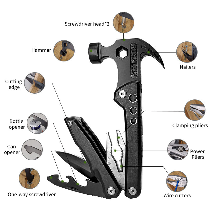 Multi-Functional Hammer with Ergonomic Grip