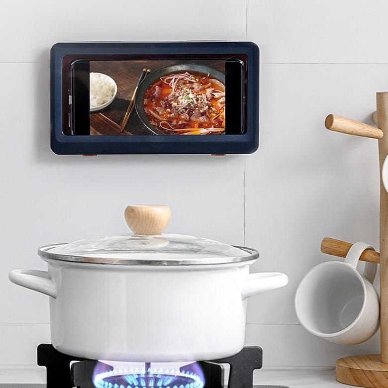 Wall-Mounted Waterproof Phone Case with Transparent Cover