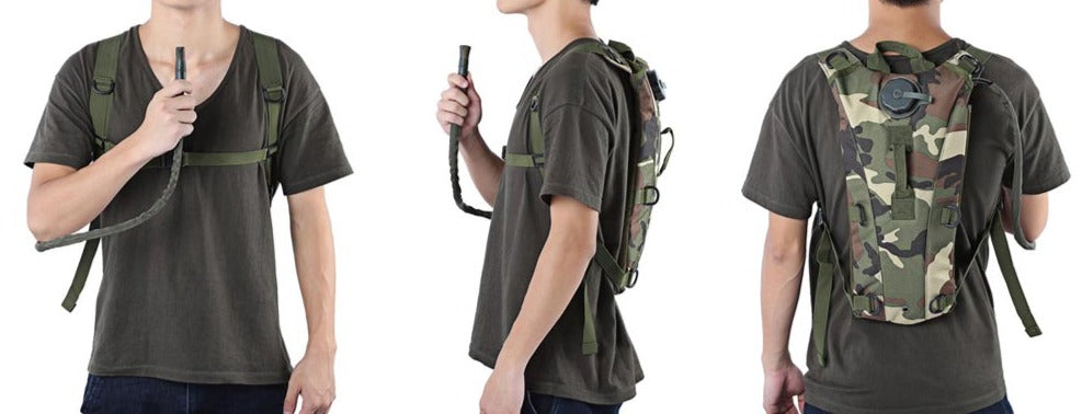 Hydration Backpack With Integrated Bladder and Adjustable Straps