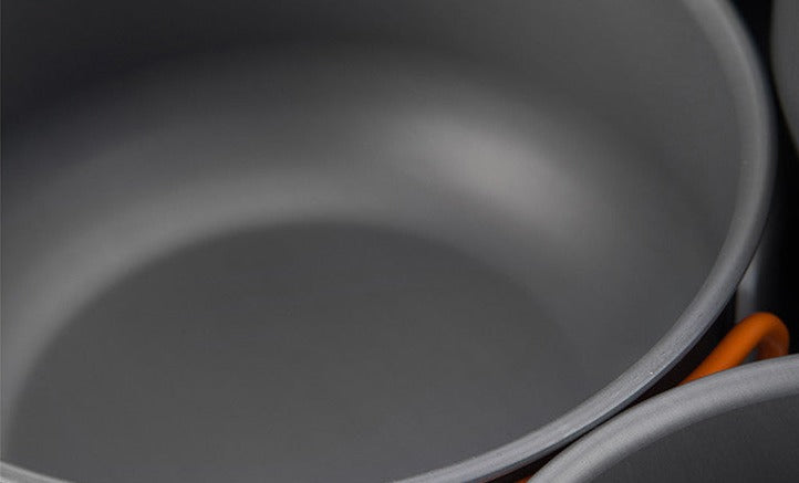 Camping Cookware Set With Non-Stick Aluminum
