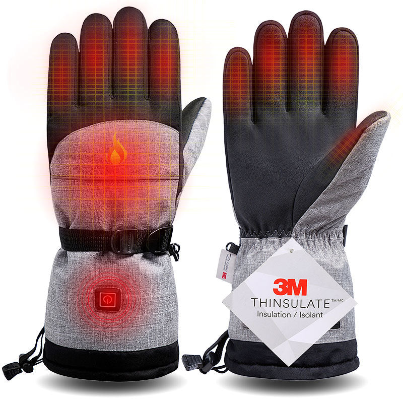 Heated Winter Gloves With Touch Control and Adjustable Strap