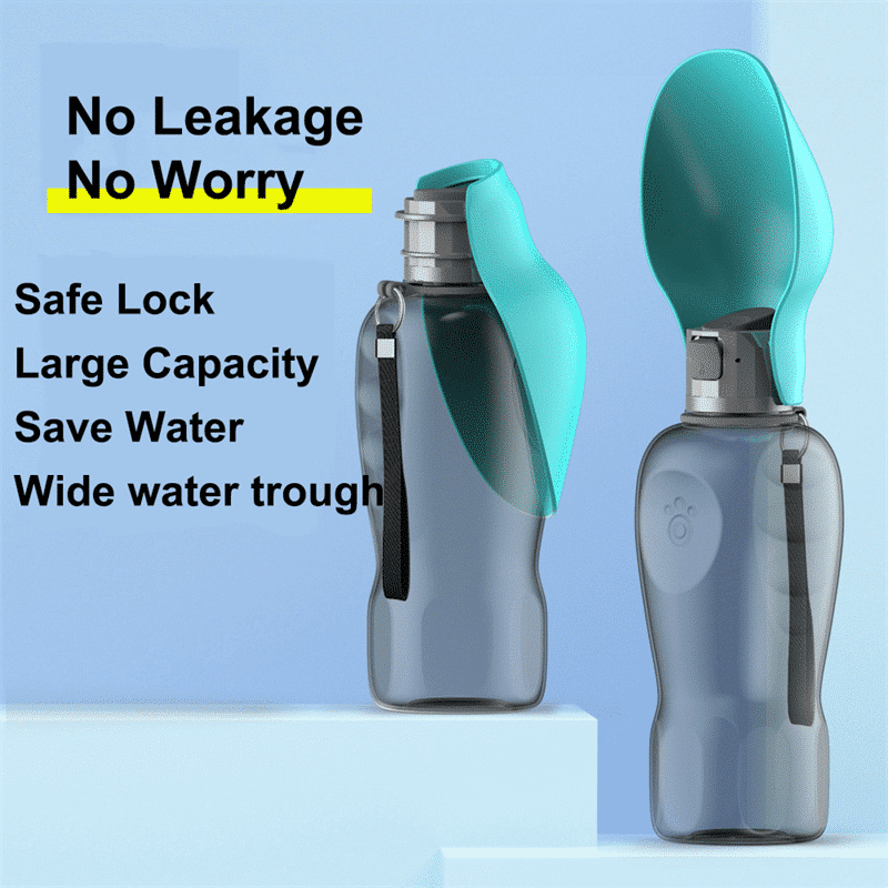 Travel Water Bottle With Foldable Silicone Bowl