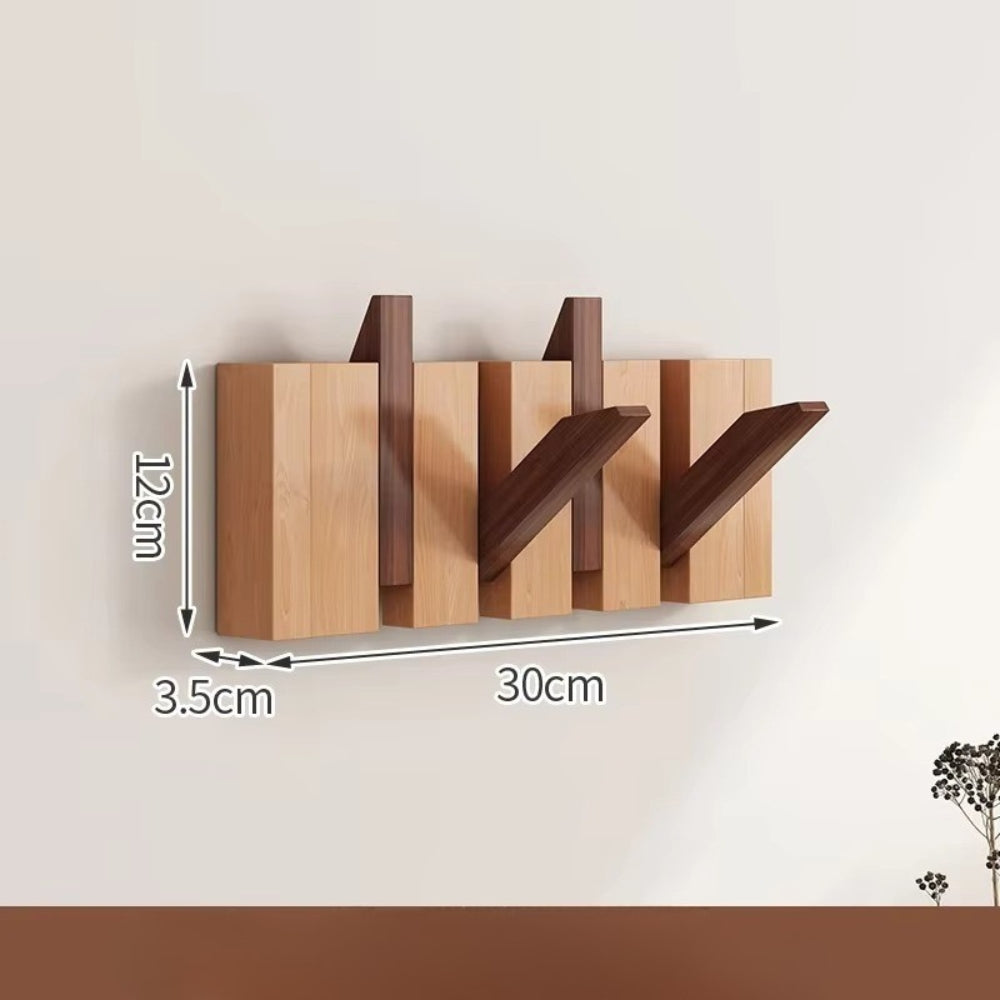 Minimalist Wooden Foldable Wall Hook Rack