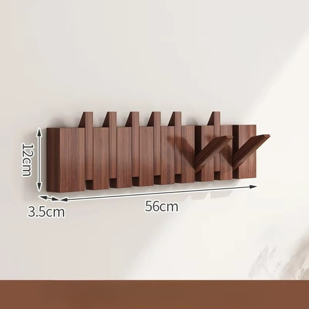 Minimalist Wooden Foldable Wall Hook Rack
