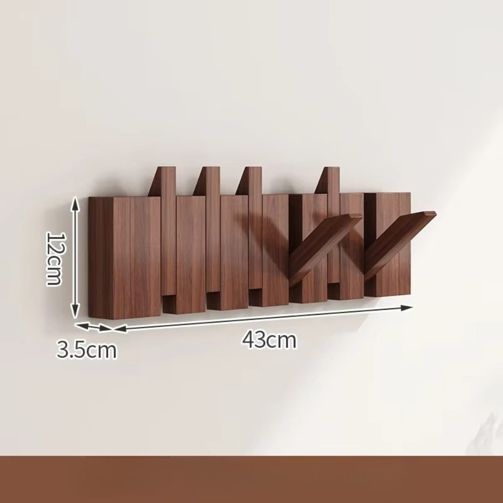 Minimalist Wooden Foldable Wall Hook Rack