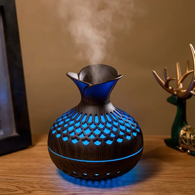 Aromatherapy Diffuser with Wood Pattern & Ambient Light