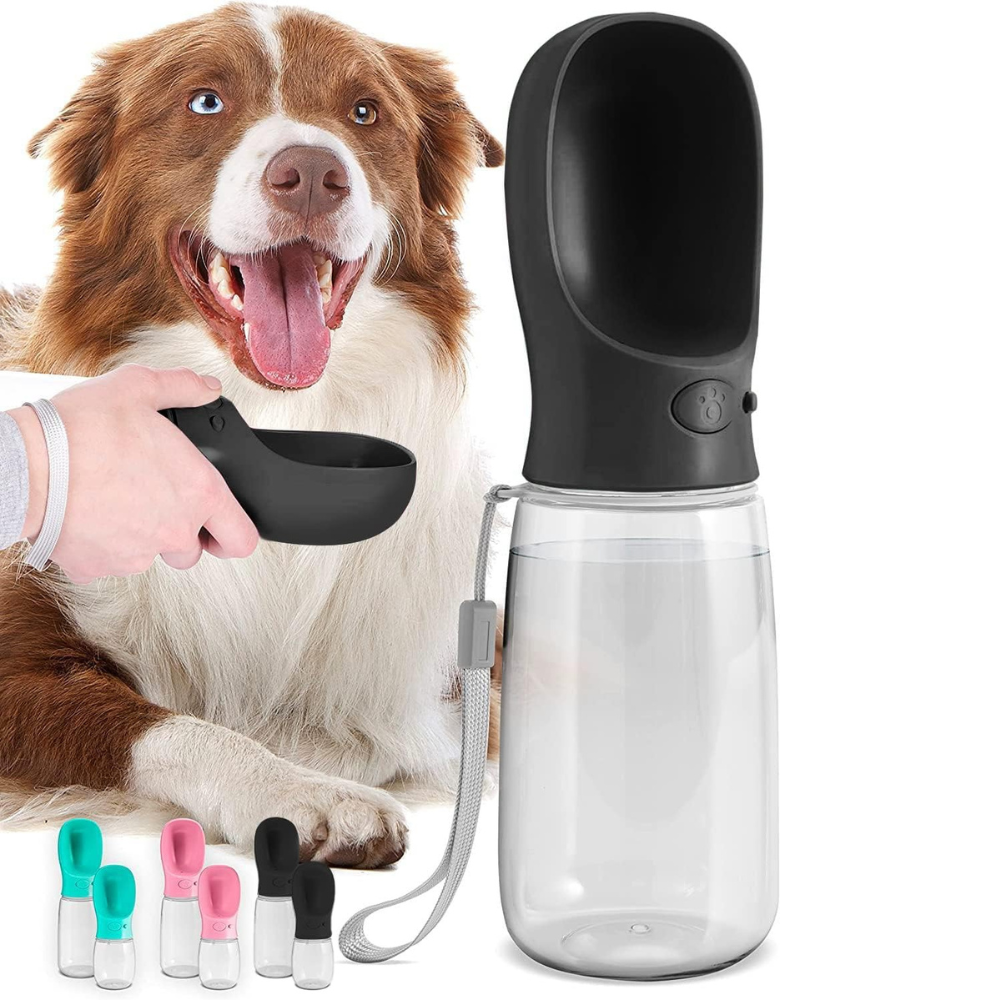 Portable Pet Water Bottle With Integrated Bowl