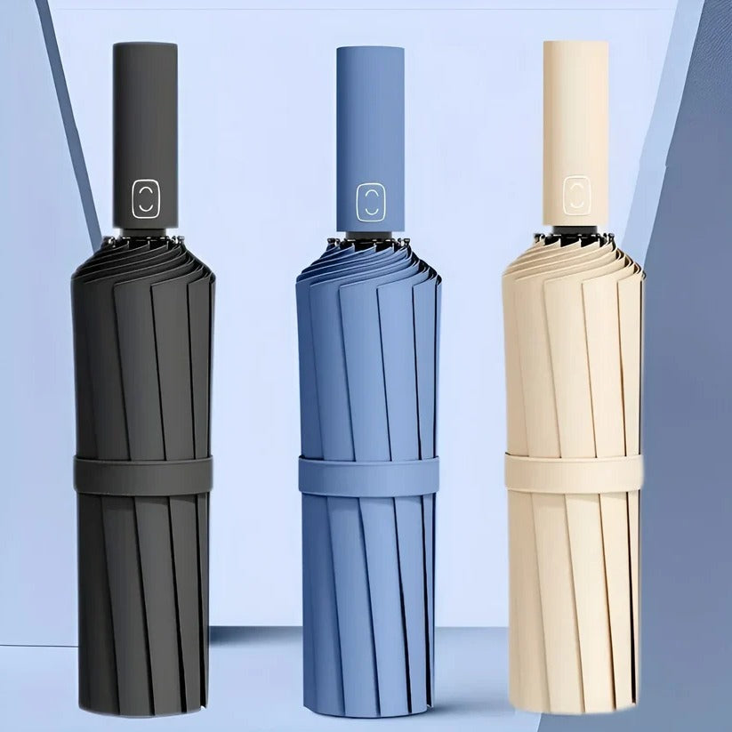 Windproof Umbrella with Dual-Layer Canopy and Reinforced Ribs