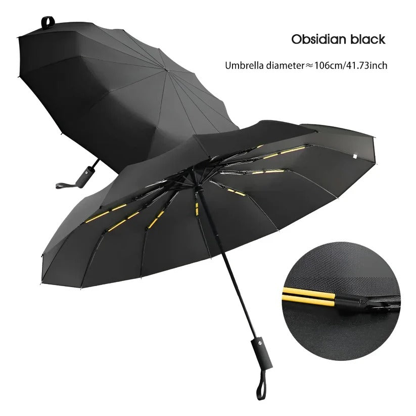 Windproof Umbrella with Dual-Layer Canopy and Reinforced Ribs
