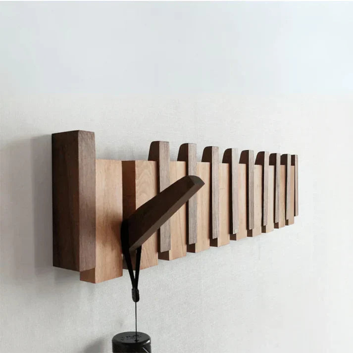 Minimalist Wooden Piano-Inspired Coat Rack