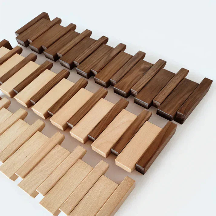 Minimalist Wooden Piano-Inspired Coat Rack