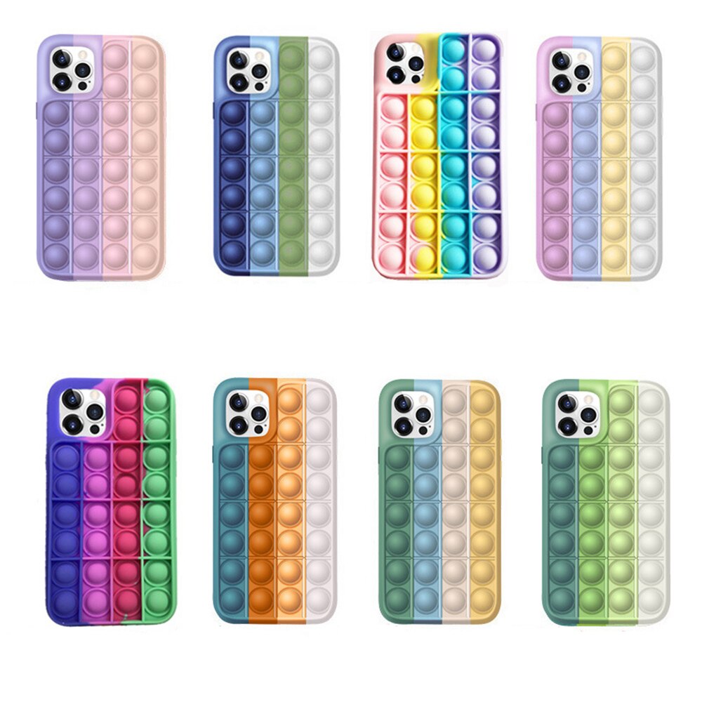 Silicone Pop-It Phone Case with Interactive Design