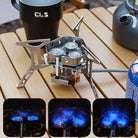 Compact Stainless Steel Camping Stove with Foldable Legs