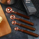 Minimalist Copper and Wood Measuring Cups