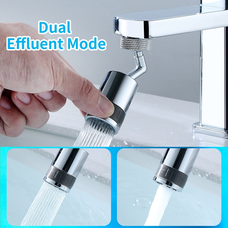 Modern Adjustable Chrome Faucet Head with 720° Rotation