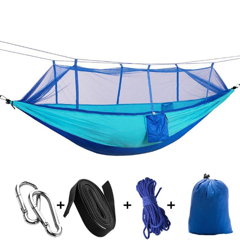 Ultralight Nylon Camping Hammock with Mosquito Net
