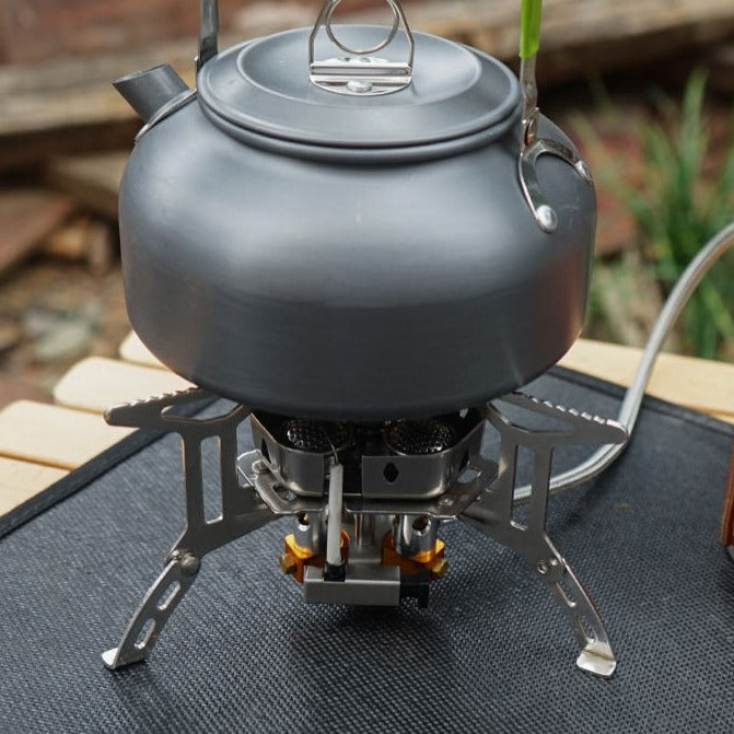 Compact Stainless Steel Camping Stove with Foldable Legs