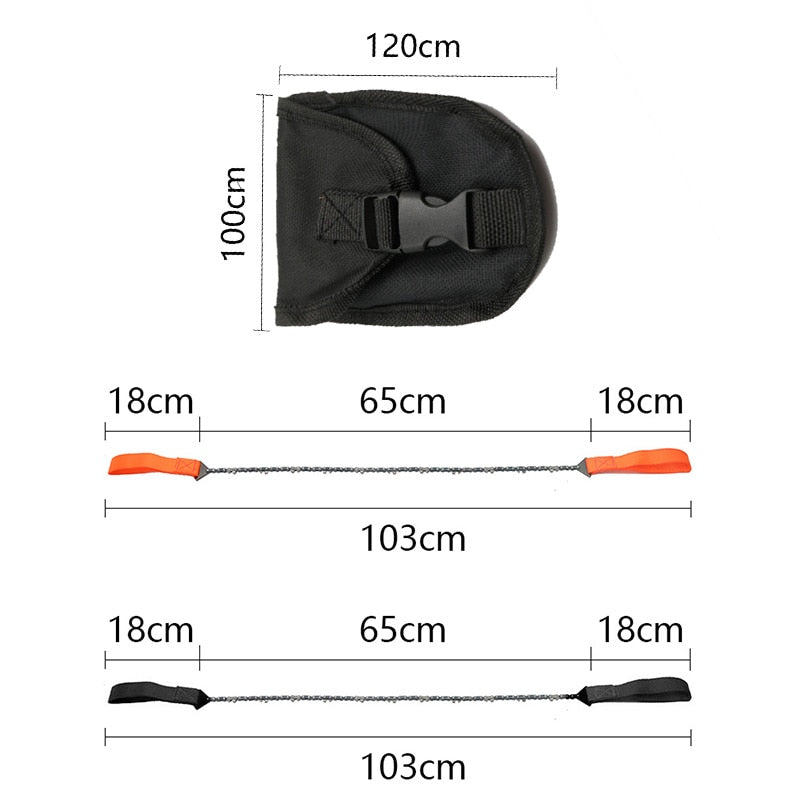 Compact Pocket Chainsaw with Nylon Straps