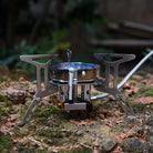 Compact Stainless Steel Camping Stove with Foldable Legs