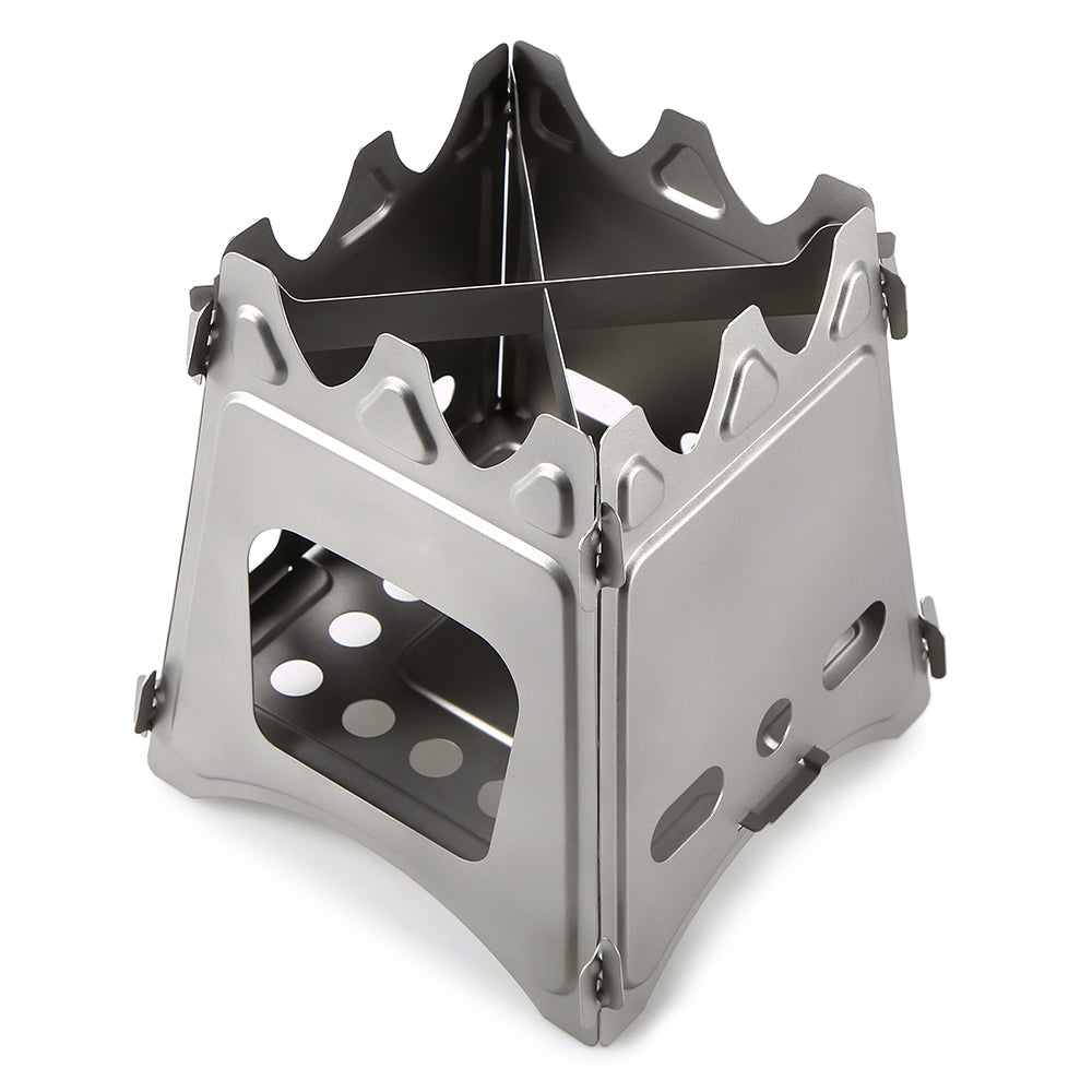 Portable Stainless Steel Firewood Stove with Foldable Design