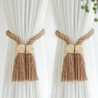 Minimalist Wooden Bead Curtain Tie Back