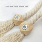 Minimalist Wooden Bead Curtain Tie Back