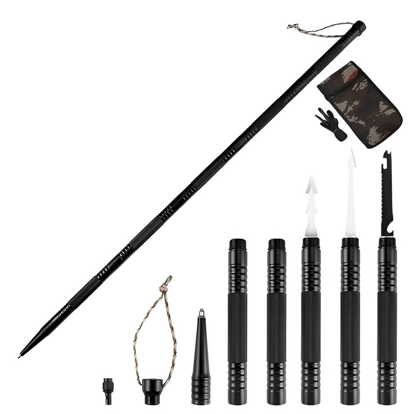 Survival Hiking Pole With Modular Attachments
