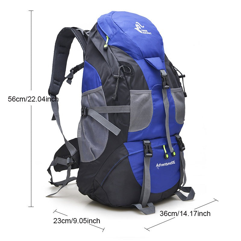 Waterproof Nylon Hiking Backpack With Adjustable Straps