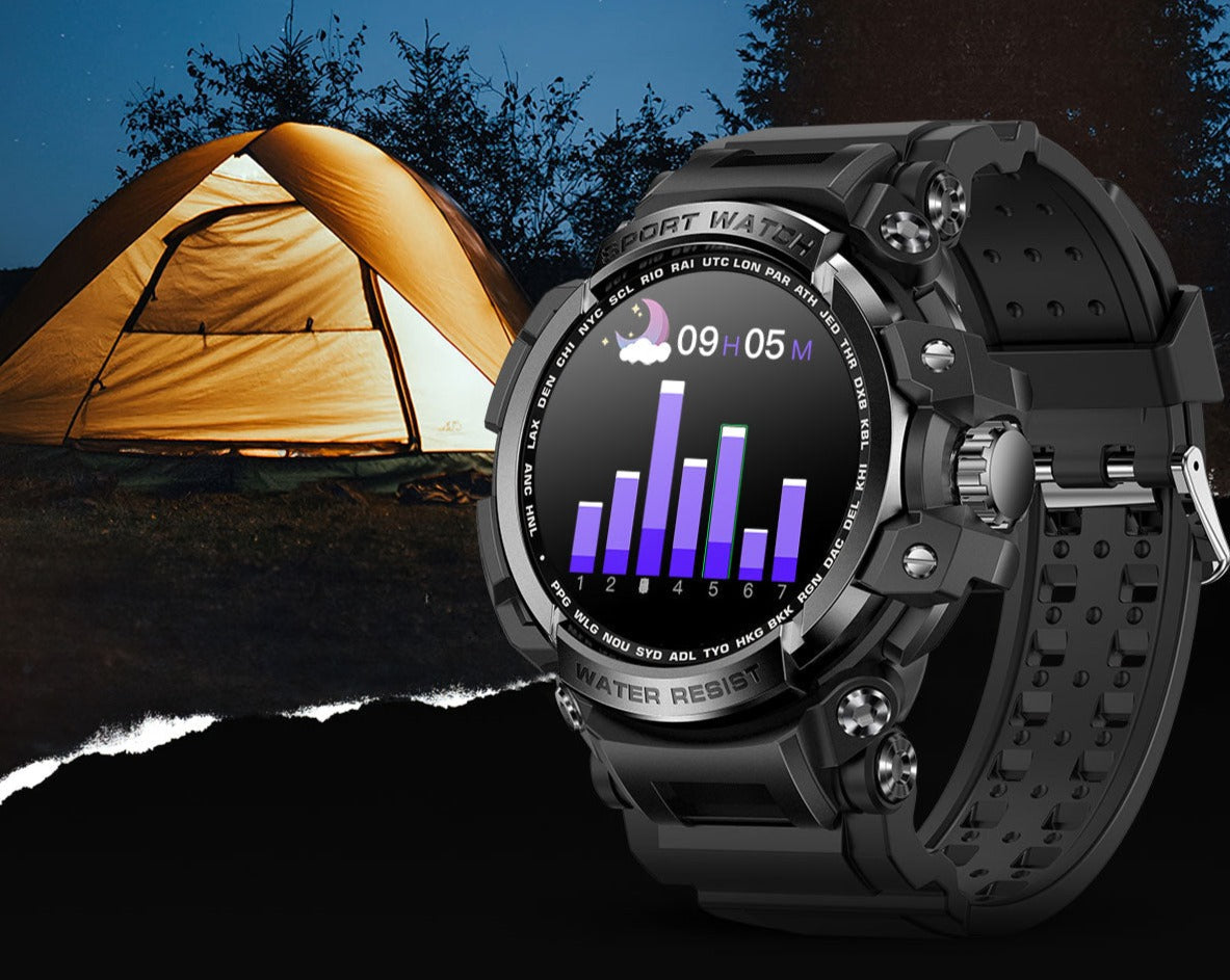 Rugged Waterproof Smartwatch With Analog-Digital Display
