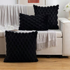 Textured Plush Cushion Cover with Bubble Pattern