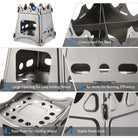 Portable Stainless Steel Firewood Stove with Foldable Design