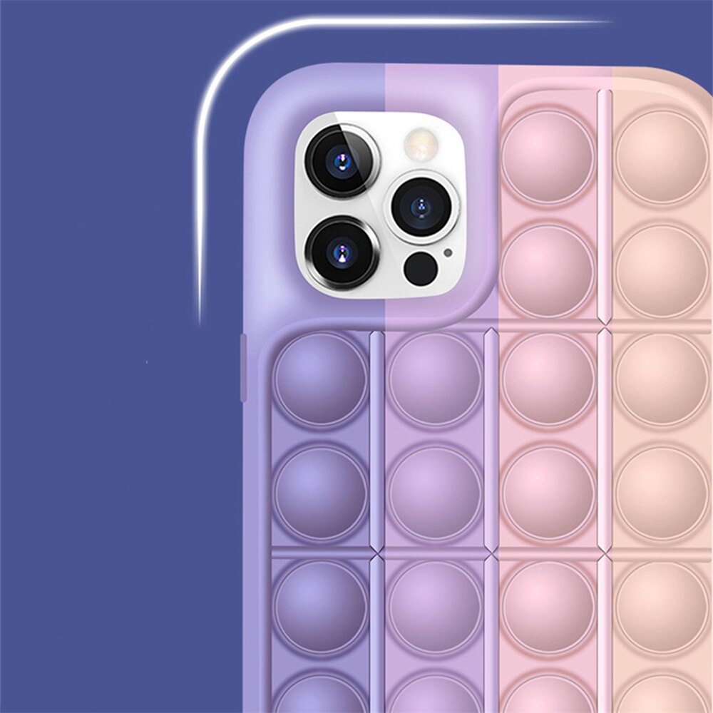 Silicone Pop-It Phone Case with Interactive Design