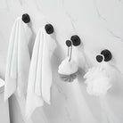 Minimalist Metal Shower Hooks with Round Base