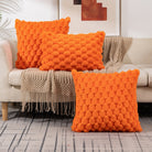 Textured Plush Cushion Cover with Bubble Pattern