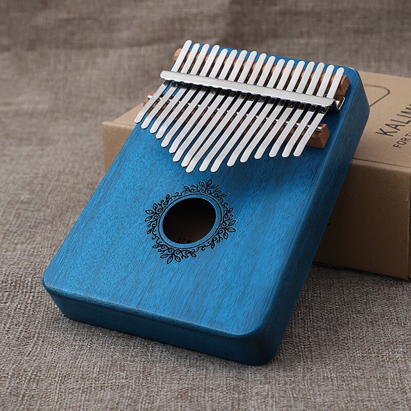 Traditional 17-Key Wooden Kalimba with Decorative Sound Hole